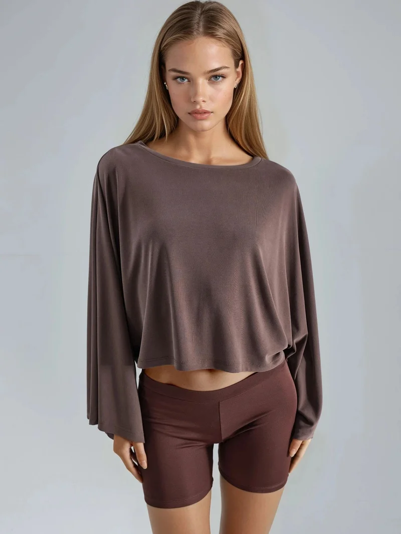 بوسيم BUSEM Loose Fit Boat Neck Blouse